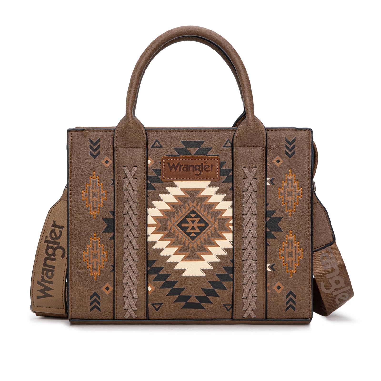 Montana West Wrangler Tote Bag for Women, Floral Print Braided Tote Purse,Western Tote Handbag with Adjustable Shoulder Strap