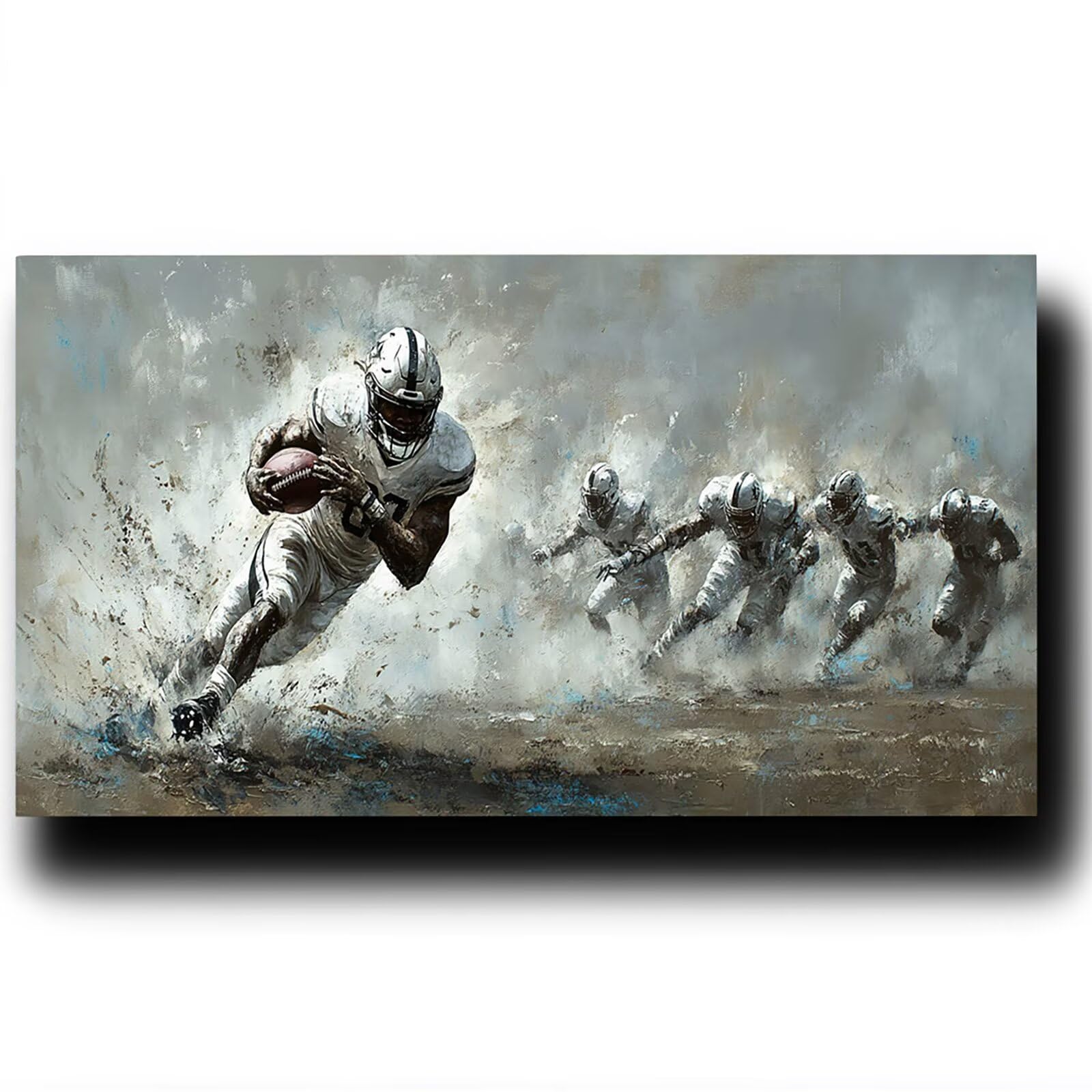 DIY Malen nach Zahlen Erwachsene Rugby Malen nach Zahlen ab 7 jahre Mädchen Athlet Kreativ set für Erwachsene mit Leinwand Acrylfarben set und Pinsel, Bastelset zum Bemalen für Wanddeko 80X160cm 7-L-W