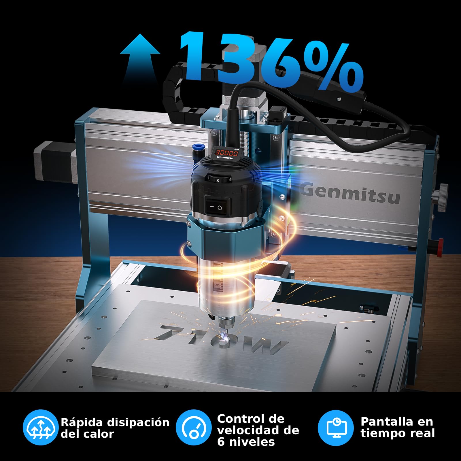 Genmitsu 3030-PROVer Ultra CNC+Fräser-Zeichenroboter-Tool, einfache Umwandlung von CNC in eine Schreibmaschine, ideal für CNC-Hobbyisten und kreative Projekte