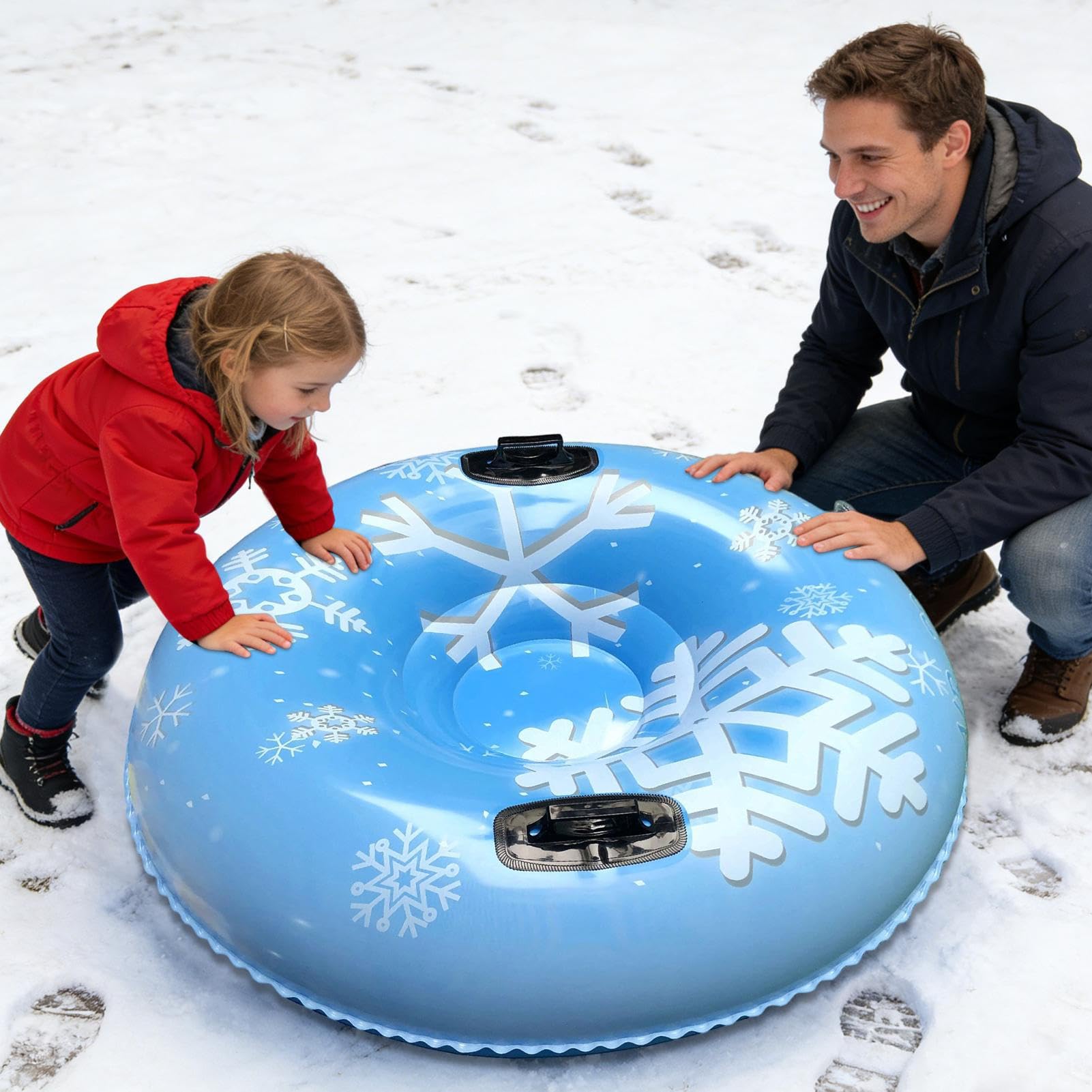 Bouée de Luge Anneau de Neige Gonflable