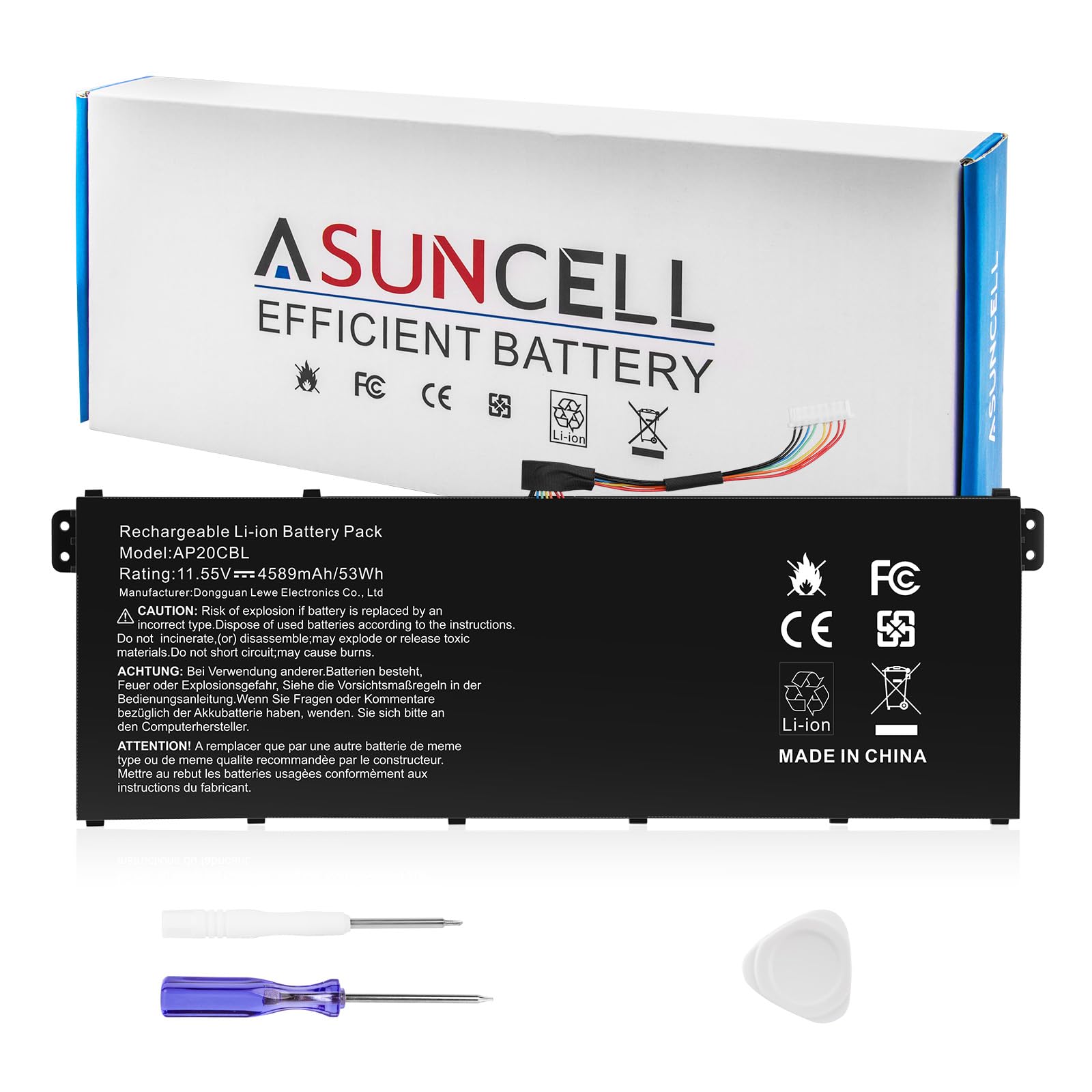 ASUNCELL AP20CBL Laptop Battery Replacement for Acer Aspire 5 A515-45 A515-46 A515-45G Aspire 7 A715-43G Swift 3 SF314-43 SF314-511 Vero AV15-51 TravelMate Spin B3 B311RNA-32