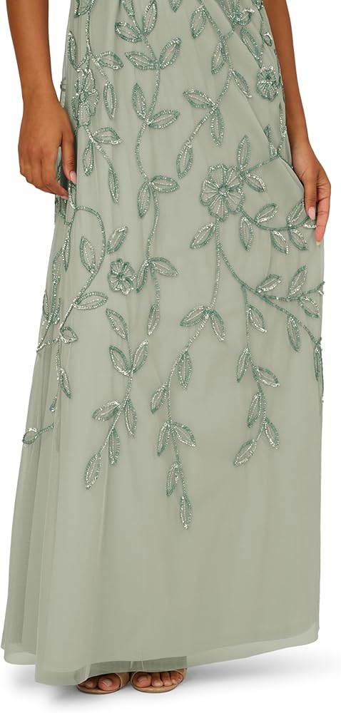 Amazon.com: Adrianna Papell, Blouson Bead Long Dress, Aqua Dust, 2 :  Clothing, Shoes & Jewelry