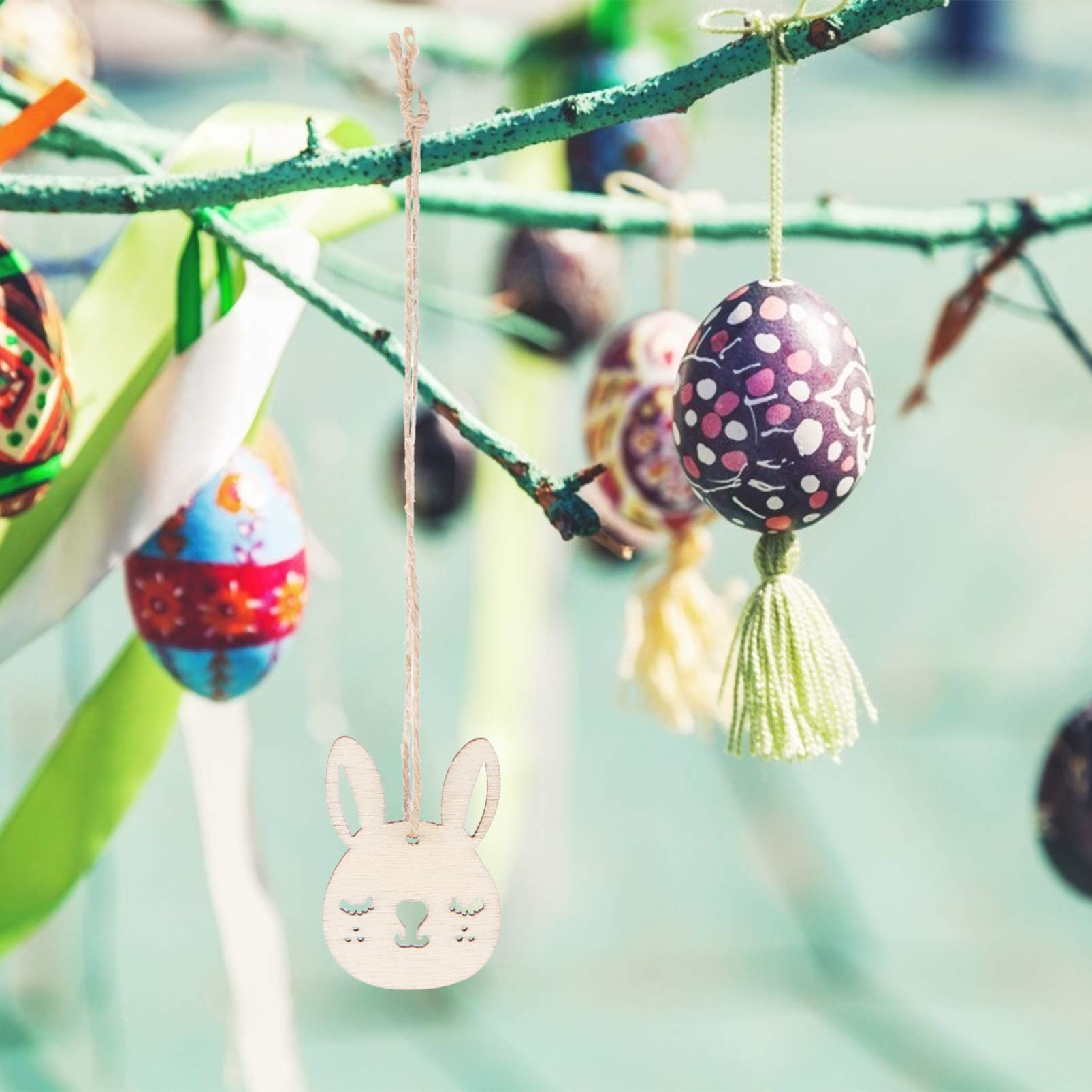 120 Mini Fette Di Coniglio In Legno Per Pasqua - 4 Cm, 3 Stili, Per Decorazioni Fai Da Te, Artigianato, Centrotavola