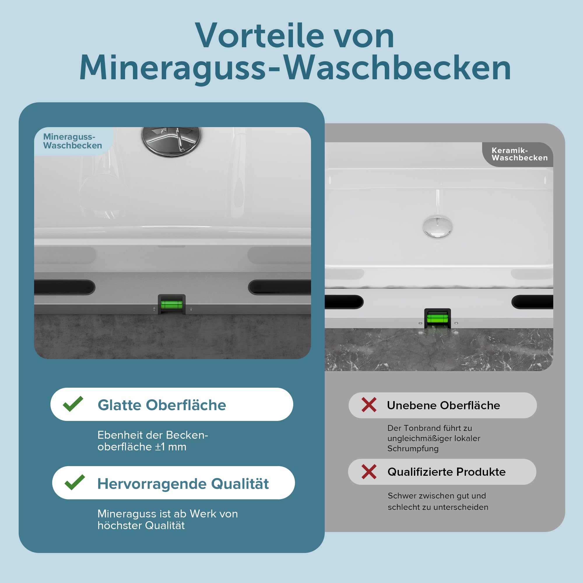 doporro Aufsatzwaschbecken Waschbecken ca. 60cm Weiß Hochglanz Mineralguss