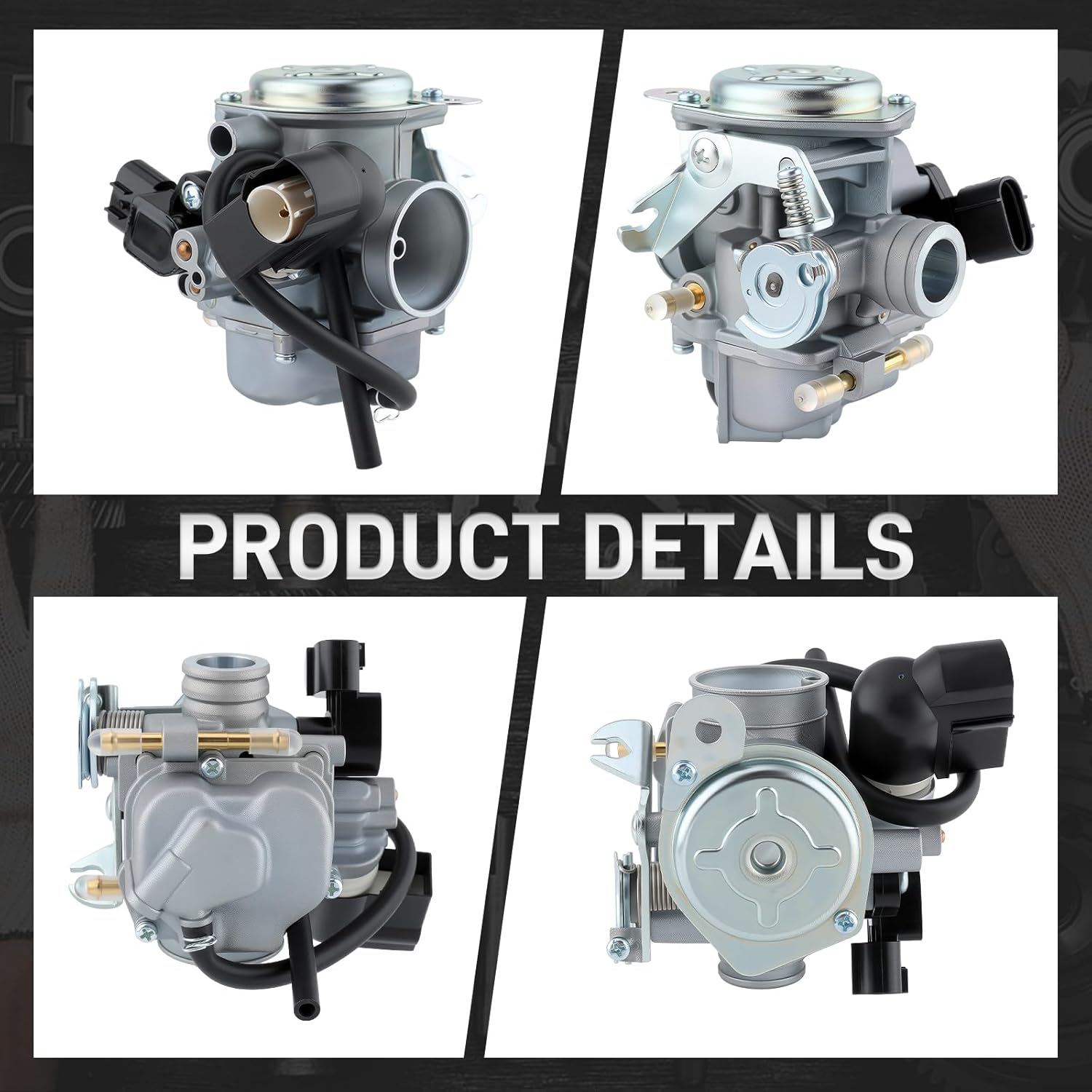 16100-GEZ-673 Carburetor Compatible with Honda Ruckus NPS50 2003-2019 ‎Carb with Gas Fuel Shutoff Valve, Fuel Filter, Fuel Line Clamps, Cleaner Tool Kit