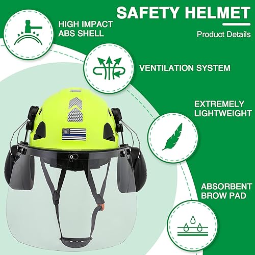 Miniatura 3 de Casco de seguridad para construcción, casco de seguridad ventilado LOHASTAR ANSI Z89.1 aprobado por la OSHA con correa para la barbilla