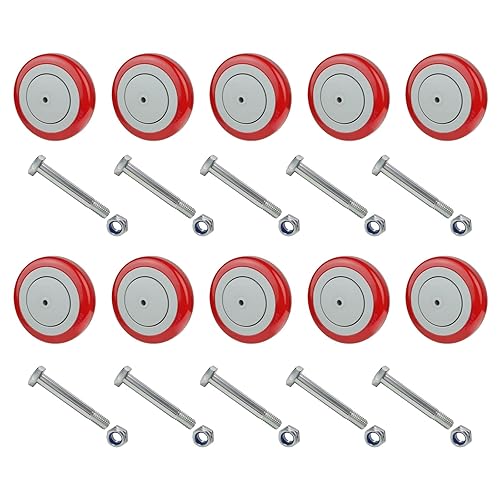 Miniatura 22 de Ruedas de Repuesto de 5" para Carrito, Ruedas de Carrito de Compras de Poliuretano con Eje de 5/16", Cada Rueda Soporta 350 libras