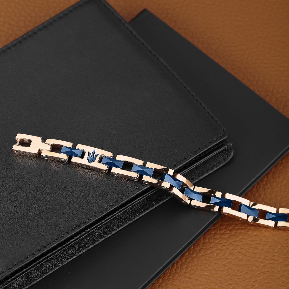Ceramic Herren Armband aus Stahl, Keramik,IP RG,IP blau - JM422ATZ15