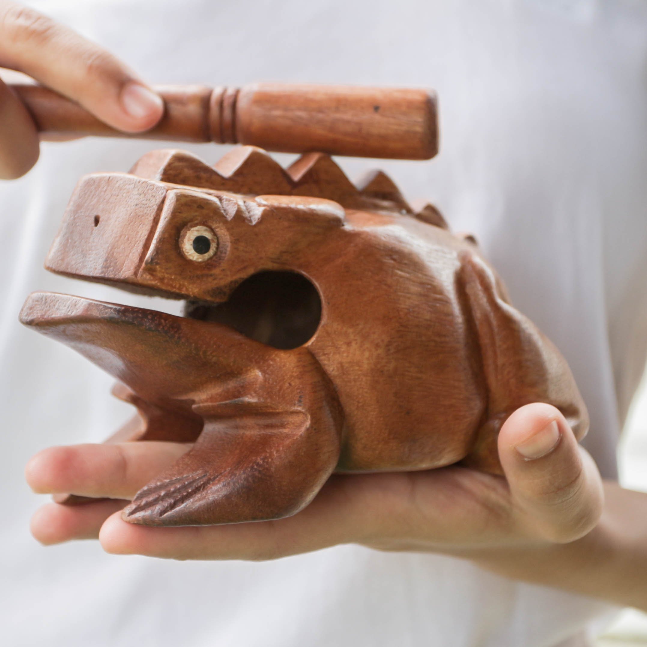 Wooden Frog Rasp Musical instruments of Africa Frog Rasp Super Guiro (6