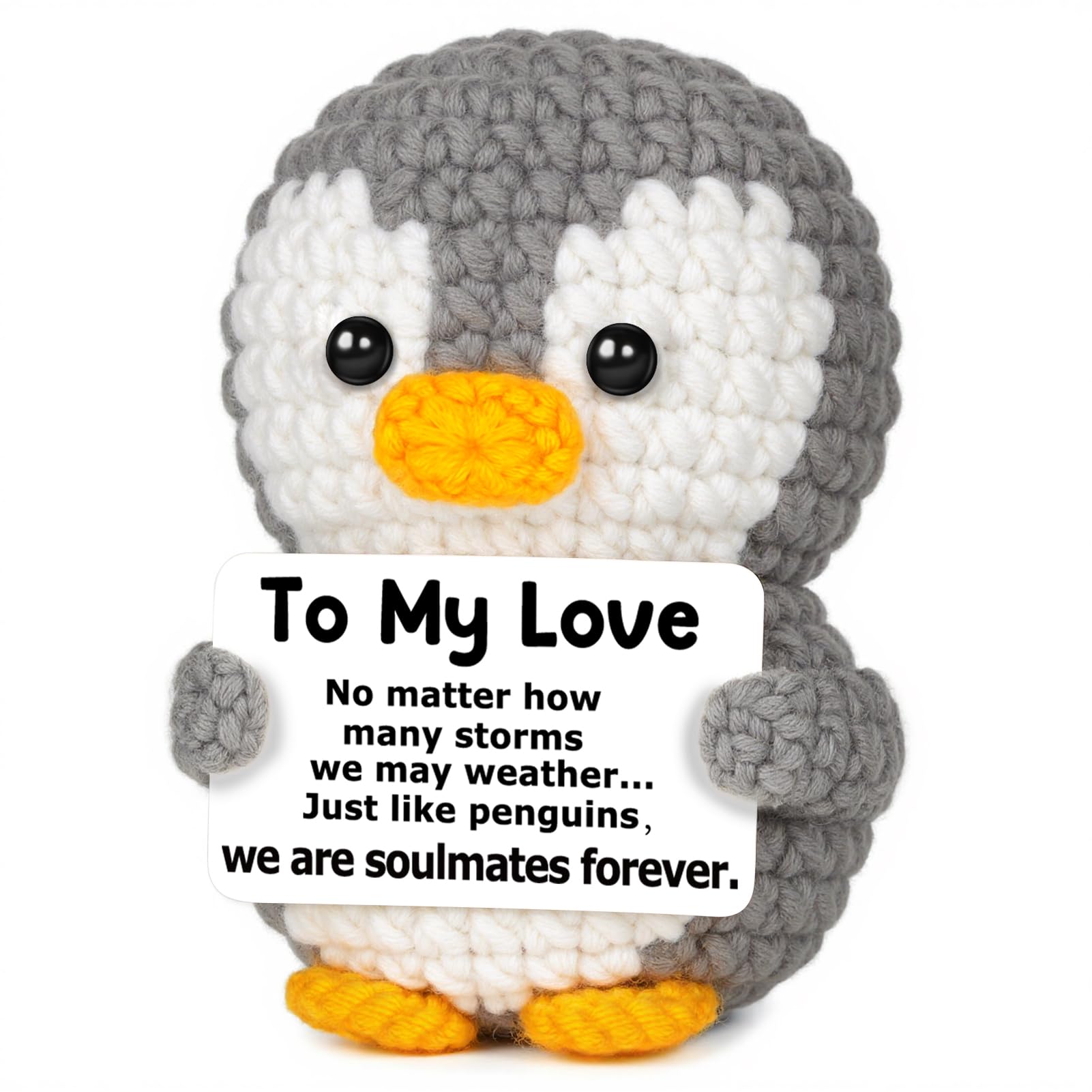 Gleevara Gift for Her Him, Handmade Crochet Cute Penguin Gift, Anniversary Romantic Gifts for Girlfriend Boyfriend, Husband Wife Birthday Presents โ image 1