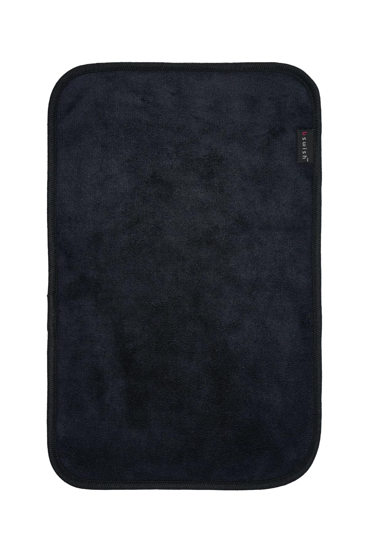 B SwishAfter Sex Towel - Ultra-Soft Cleansing Microfiber Towel, Lightweight and Highly Absorbent, Quick Dry, Machine Washable, Ideal for Lubes, Massage Oils and Body Fluids - Hand Size, Black, 13x8in