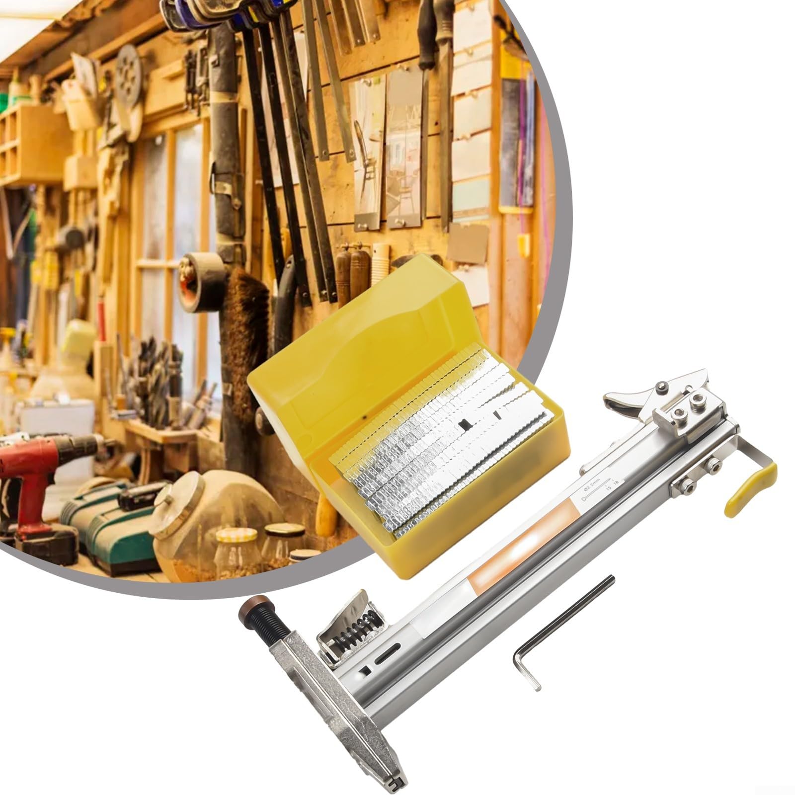 SPORTARC Chiodatrice manuale, per strumento di chiodatura diritta automatica SEMI,Chiodatrice manuale ST18, lega di alluminio per chiodatura dritta automatica SEMI (ST18 con chiodi)