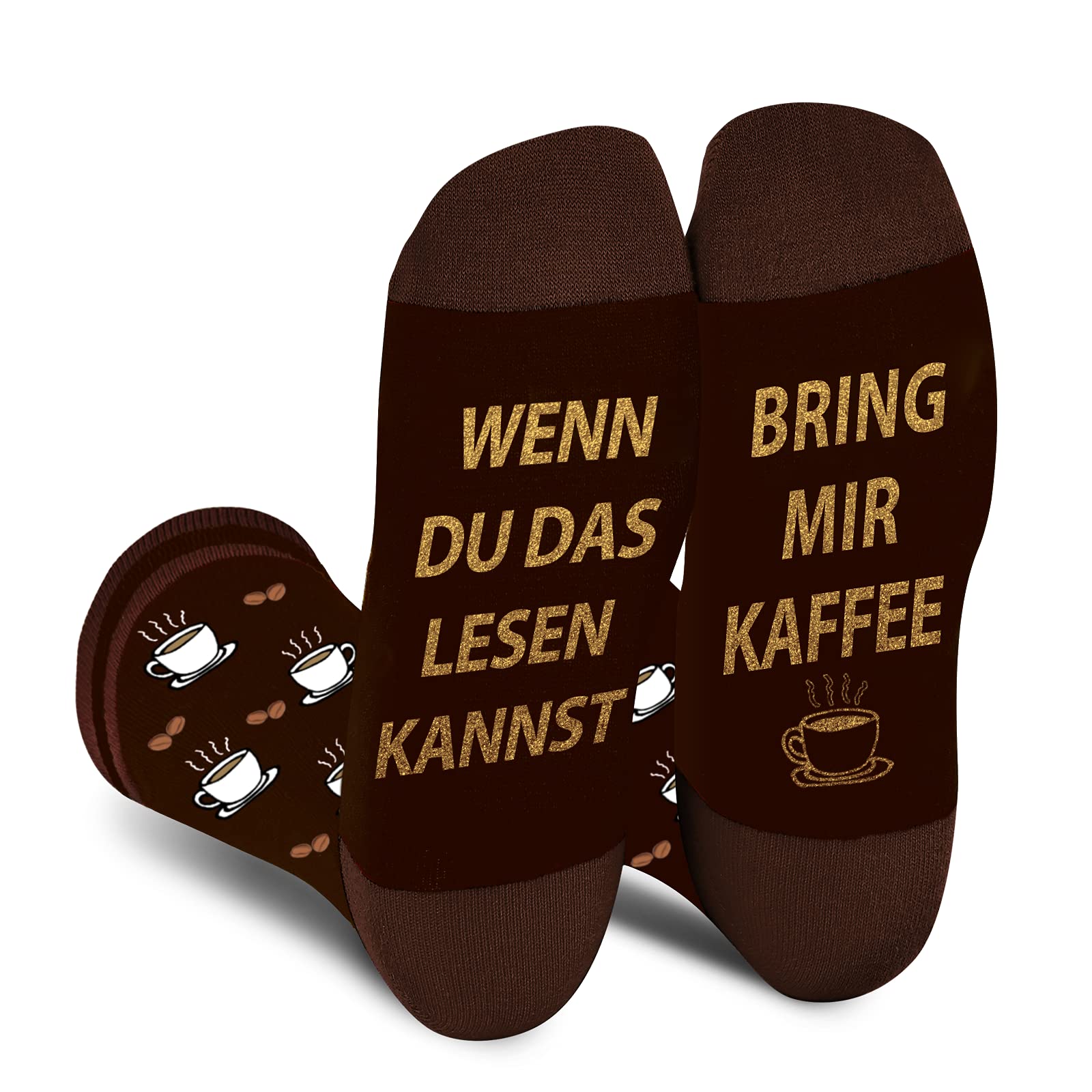 AGRIMONY Lustige Kaffee Socken Herren Papa Junge -Wenn Du Das Lesen Kannst - Männer Witzige Geschenk Vatertag Weihnachten Strümpfe Geschenkideen