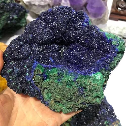 Miniatura 2 de Meditación para decoración del hogar, 1 pieza de piedra curativa irregular, vivianita natural, muestra mineral, cristal de cuarzo crudo azul,