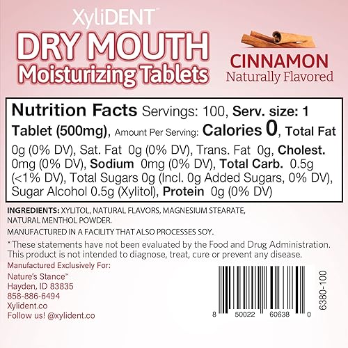 Miniatura 6 de Nature's Stance XyliDENT - Tabletas de xilitol para alivio de la boca seca, estimula la saliva, refresca el aliento, reduce la producción de ácido,