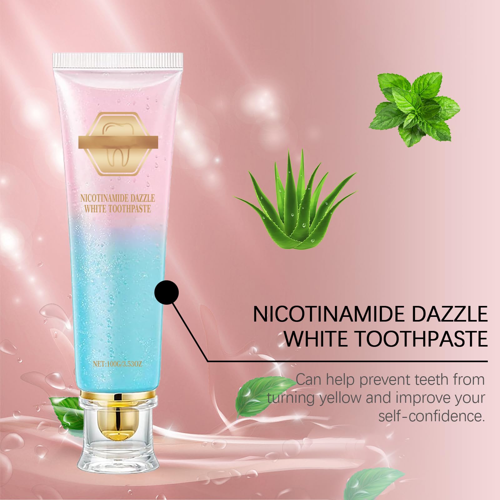 Vous Dentifricio, Dentifricio Complete Care, Dentifricio sbiancante naturale dei denti, freschezza a lunga durata, smacchiatore dentifricio naturale delicato per denti sensibili (6 pezzi)
