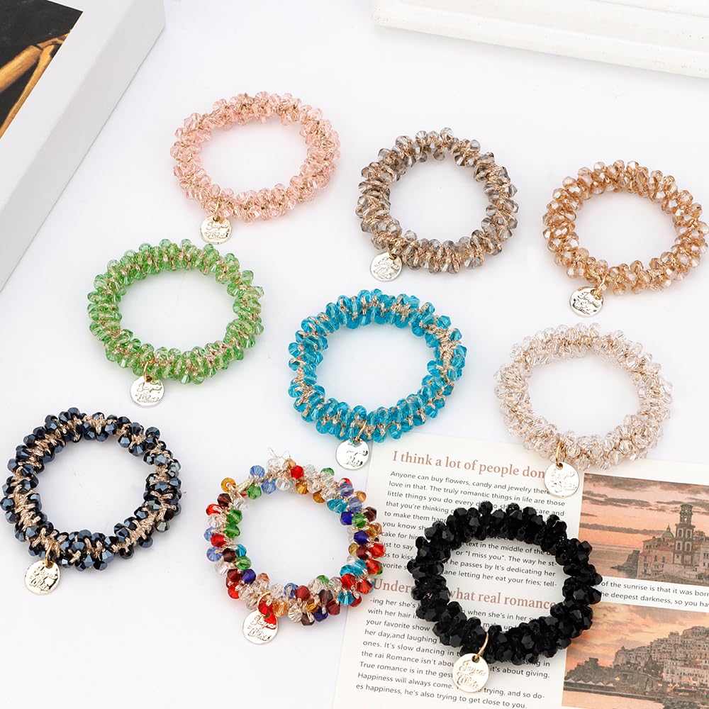 Amazon.com : AHONEY 9 Count Hair Ties Elastic Hair  display picture 1