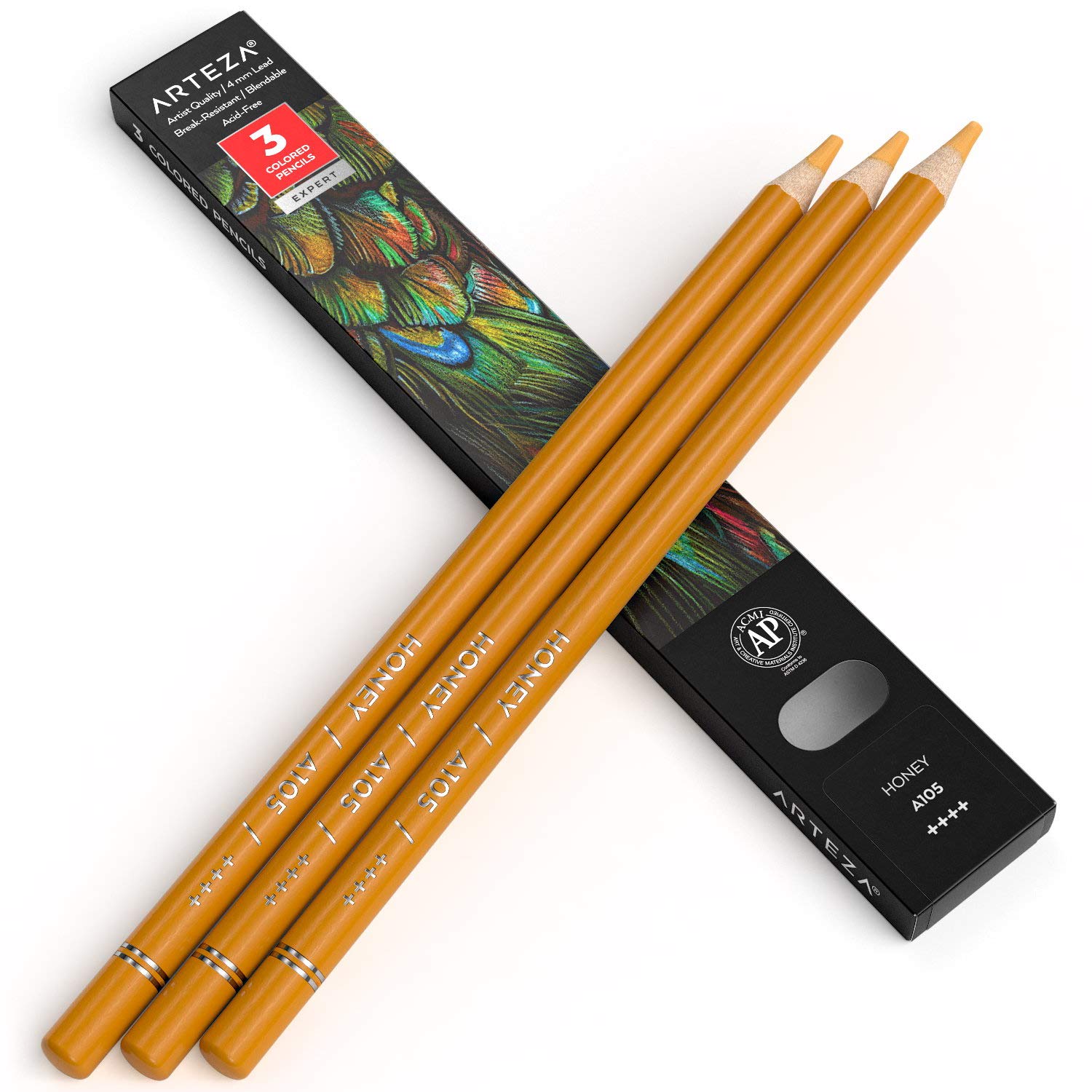 Amazon.com: Arteza Colored Pencils, Pack of 3, A105 Honey, Soft