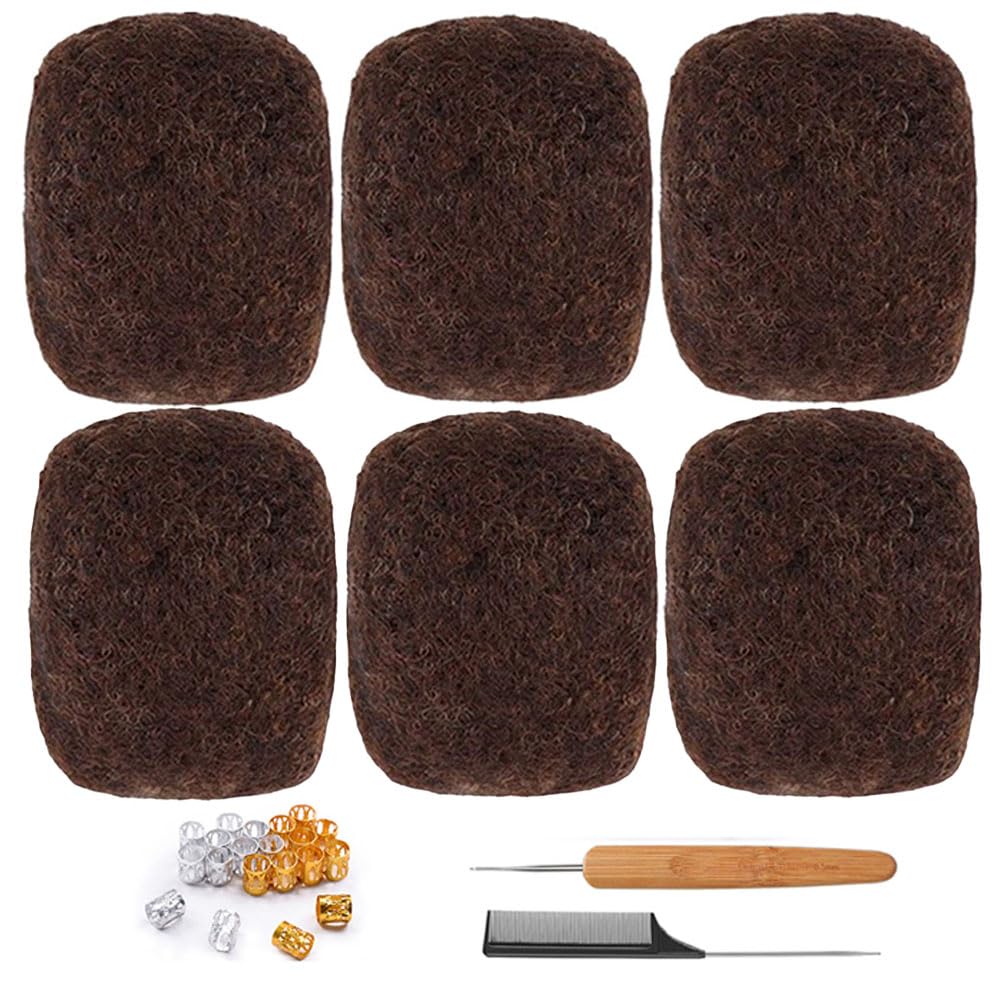 8 Inch 0.4cm Thickness Dreadlock Extensions Human Hair 30Strands 100% human hair Full handmade Loc Extensions Human Hair Can Be Curled and Bleached Dreads Extension for Men Women #27