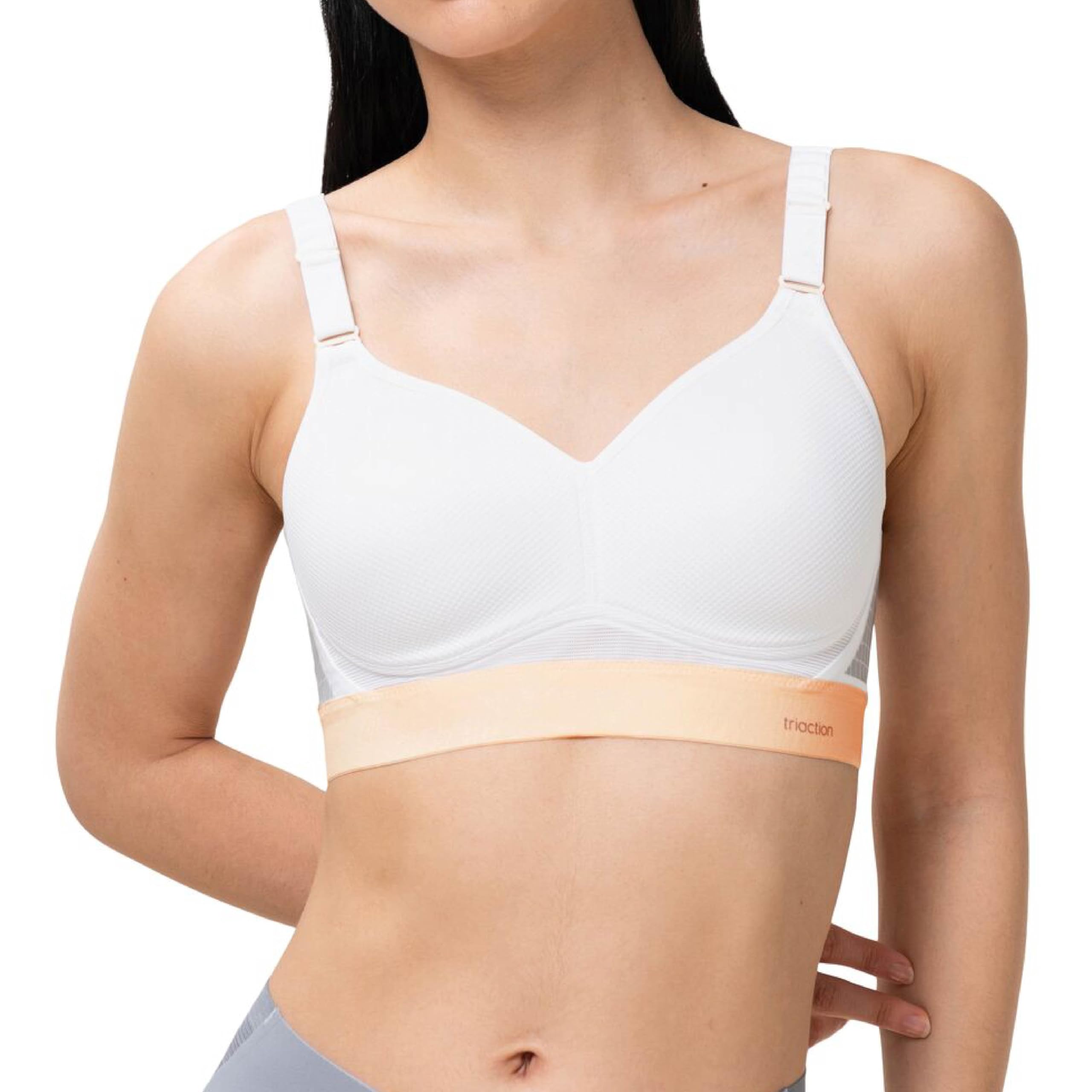 Triumph Women's Triaction Hybrid Lite P EX, Racerback sports bra, WHITE