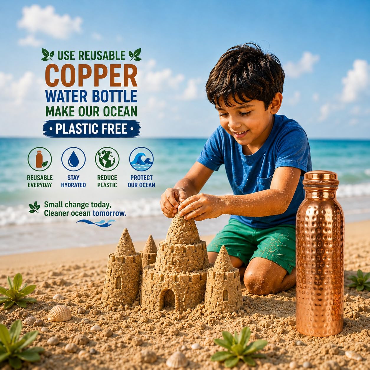 Pure Copper Water Bottle - Ayurvedic Health Benefits -7