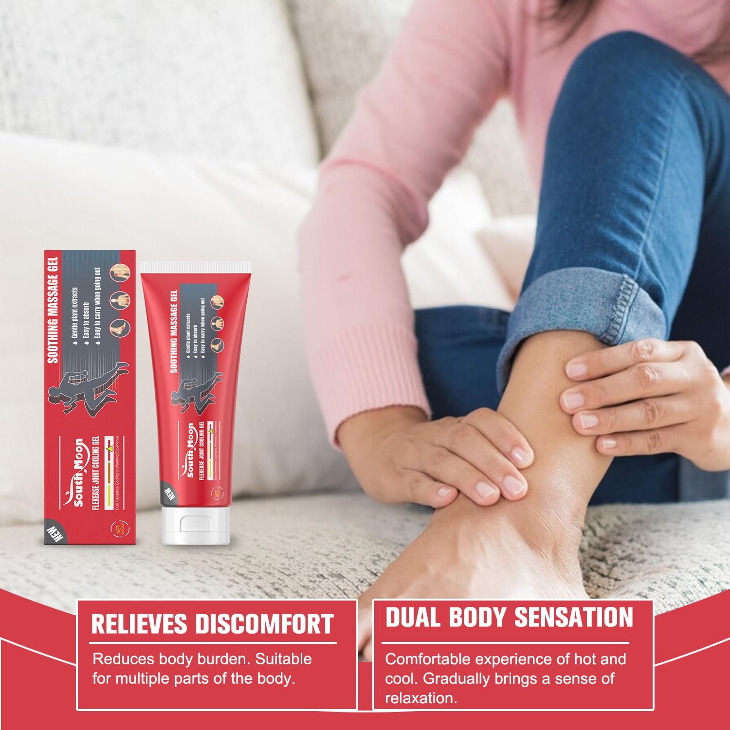 2pcs Joint Purple Gel,Soothing Massage Cream, Joint Relief Massage Rapid Cream, Suitable for Knee, Lumbar, Neck, Hand and Foot - Image 2