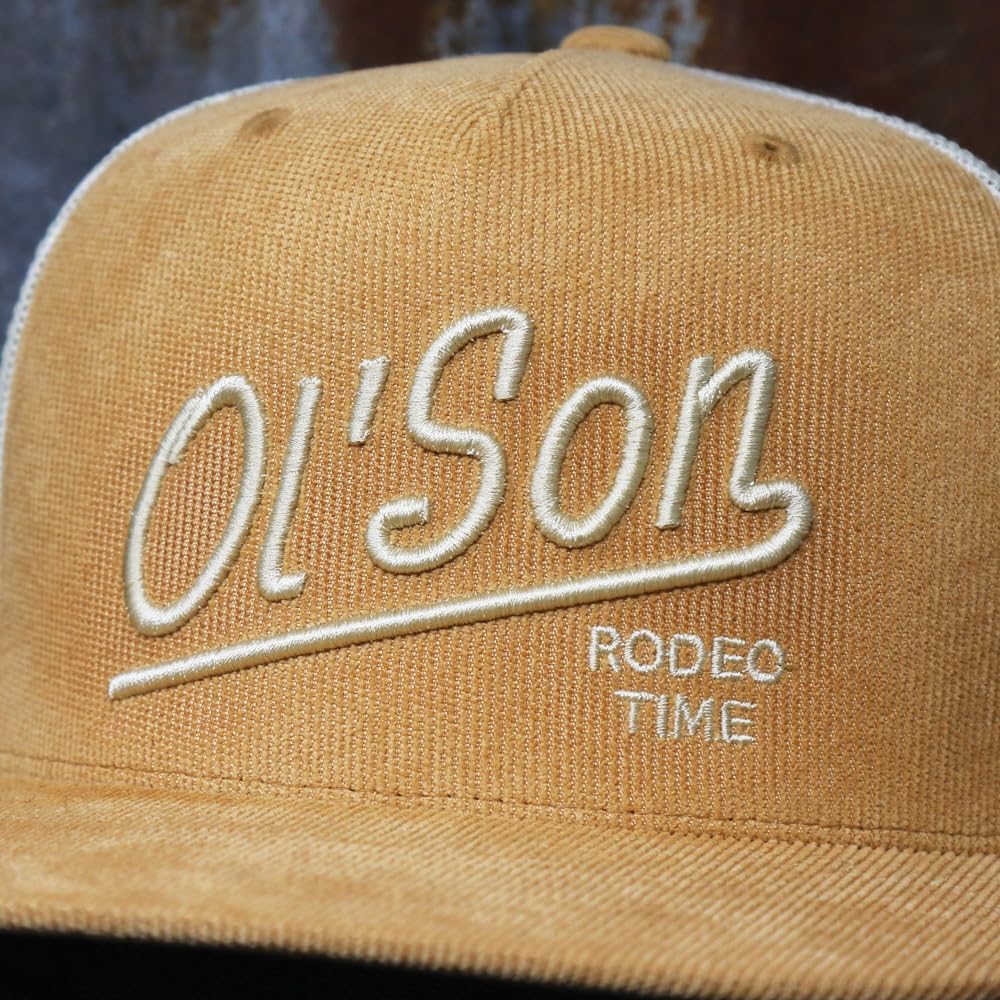 Rodeo Time Dale Brisby Ol' Son Direct Stitch Adjustable Snapback Hat (US, Alpha, One Size, Corduroy - Yellow)