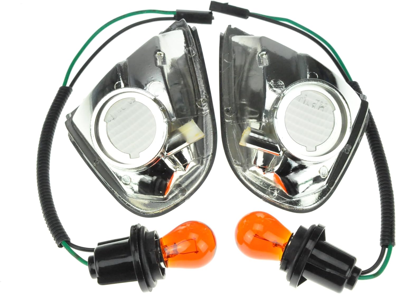 TOPZONE Fit for Kawasaki 1993-94-95-96-97-98-99-2000-2001 ZZR1100/ Ninja ZX-11; ZX1100 Ninja ZX-11;Turn Signal Idicator Blinker Light Lamp with Halogen Bulbs (Smoke)