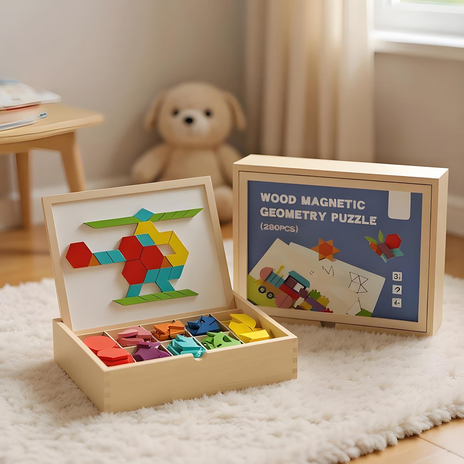 Puzzle Bausteine Magnetisches STEM Lernspielzeug | Bauklötze Puzzle Für Kinder Für Kinder, , Mädchen, Jugendliche, Söhne und Töchter, für Zuhause, Reisen und Schulen