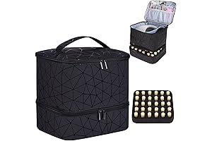 Waterproof PU Leather Nail Polish Organizer