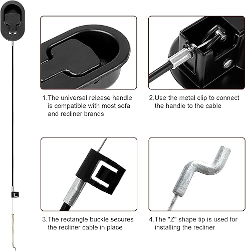 Miniatura 5 de Nonley Mango reclinable  Piezas de repuesto universales para la mayoría de los principales muebles de sofá reclinable