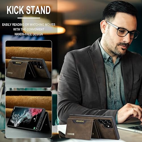 Miniatura 4 de Funda magnética separable de cuero 2 en 1 para Samsung Galaxy S22 S21 S20 Ultra Plus FE Note 20 Shell, cubierta trasera con soporte para tarjetas