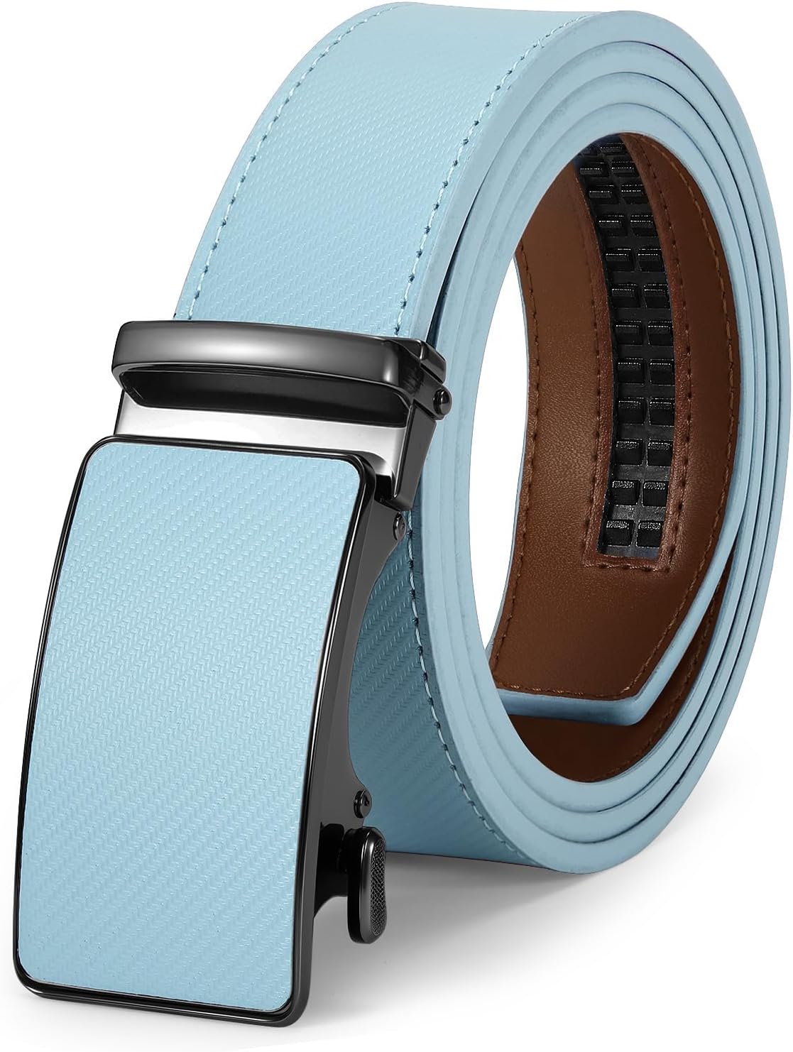VONMELLI Mens Belt Genuine Leather Ratchet Belt for Men Dress