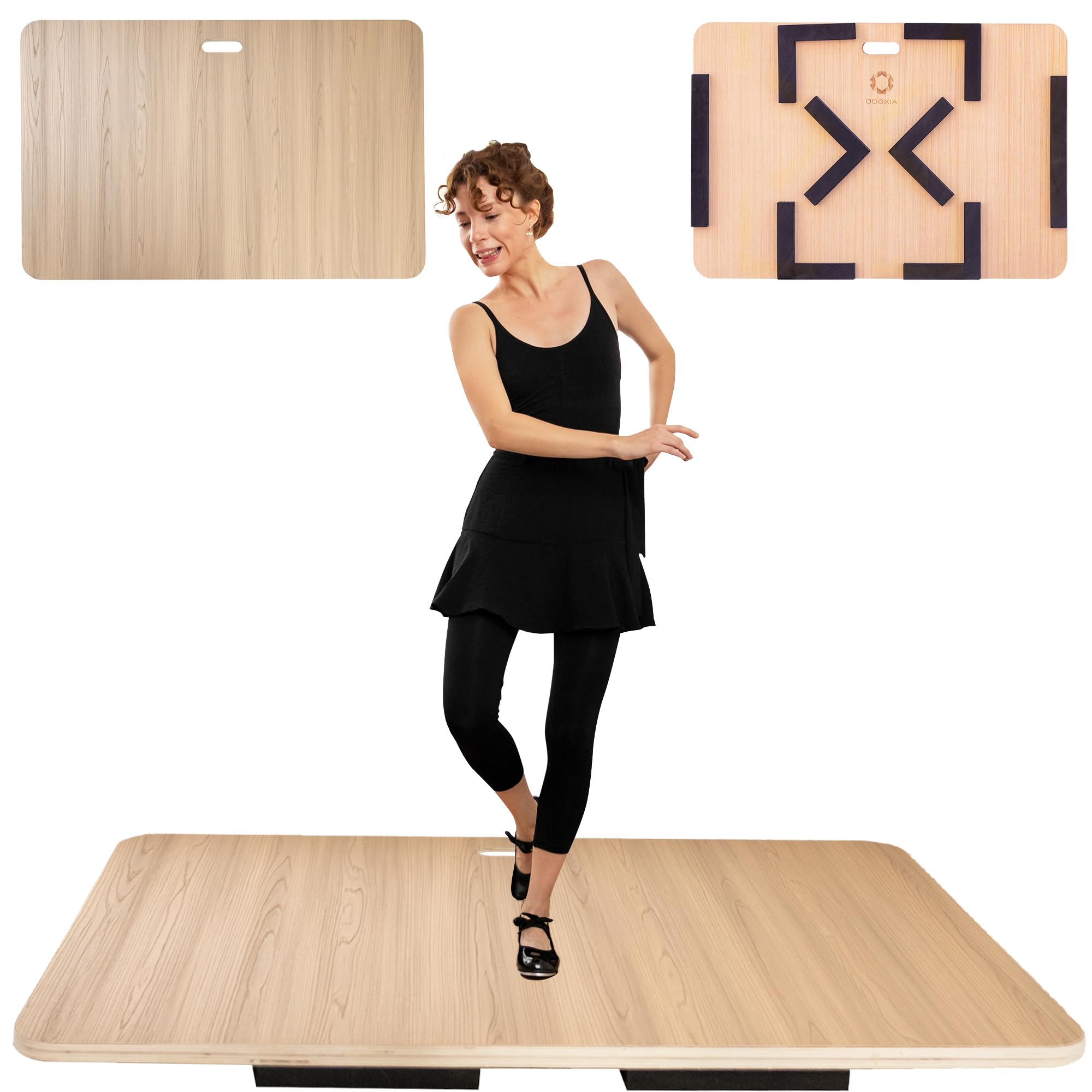 ODOXIA Tap Board for Tap Dancing | Portable Dance Floor for Any Surface | Cushioned Tap Dance Floor | Tap Dance Floor Mat | Dance Practice Floor Home & Studio | Practice Dance Floor
