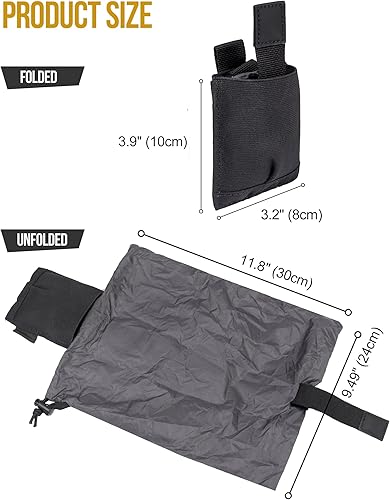 Miniatura 6 de OneTirgis Dump Pouch - Tactical Belt Mounted MOLLE Dump Pouch, Roll Up Foldable Magazine Mag Pouch, Quick-Release Utility Waist Bag