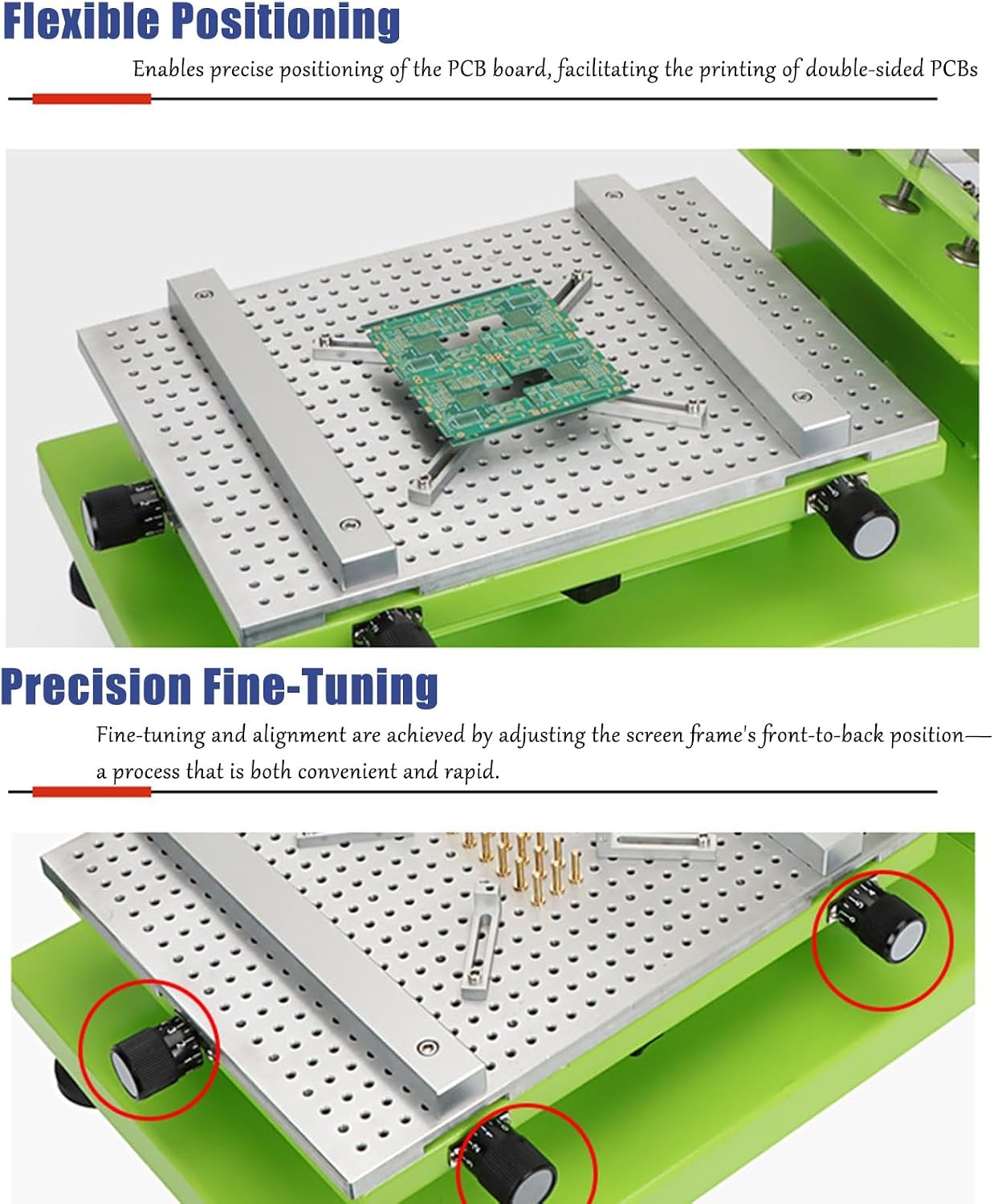 3040 Solder Paste Printer, High-Precision Screen Printing Machine with Electroplating and Baking Paint Processes, Flexible Positioning for SMT Assembly, PCB Fabrication