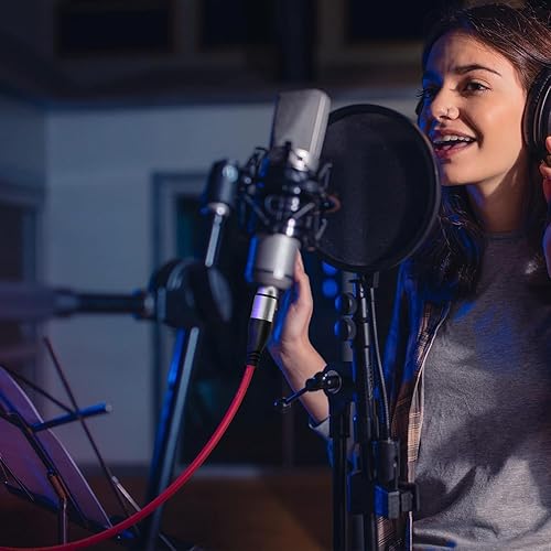 Miniatura 52 de EBXYA Cable XLR de 1.5 pies, paquete de 6 unidades, cable de micrófono equilibrado premium con cable XLR de 3 pines macho a hembra, color negro