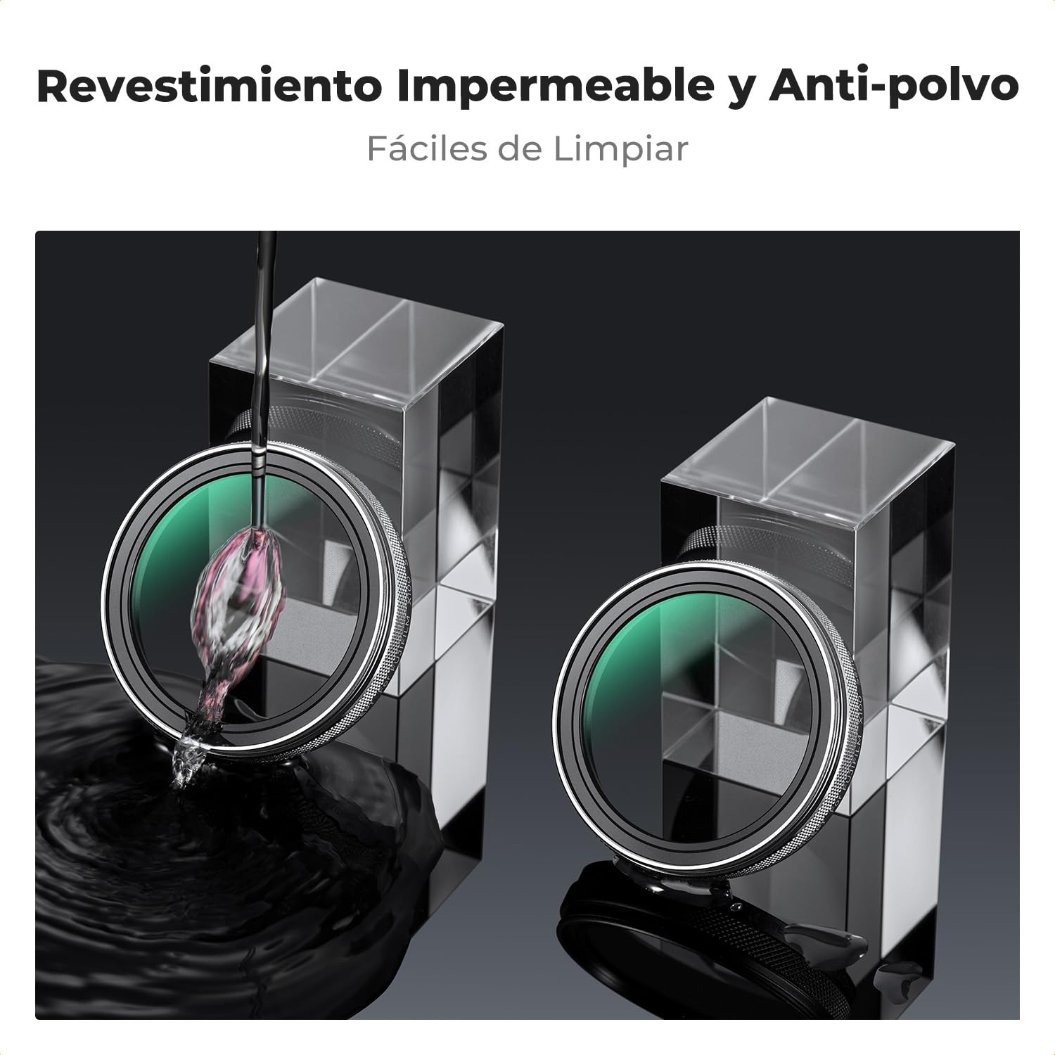 K&F CONCEPT Nano-Xcel Filtro Black Mist 1/4 Compatible con FujiFlim X100 Series,Filtro Black Diffusion 1/4 con 28 Capas Nano Revestimiento Compatible con Fujifilm X100S X100F X100T X100V X100VI(PLATA)