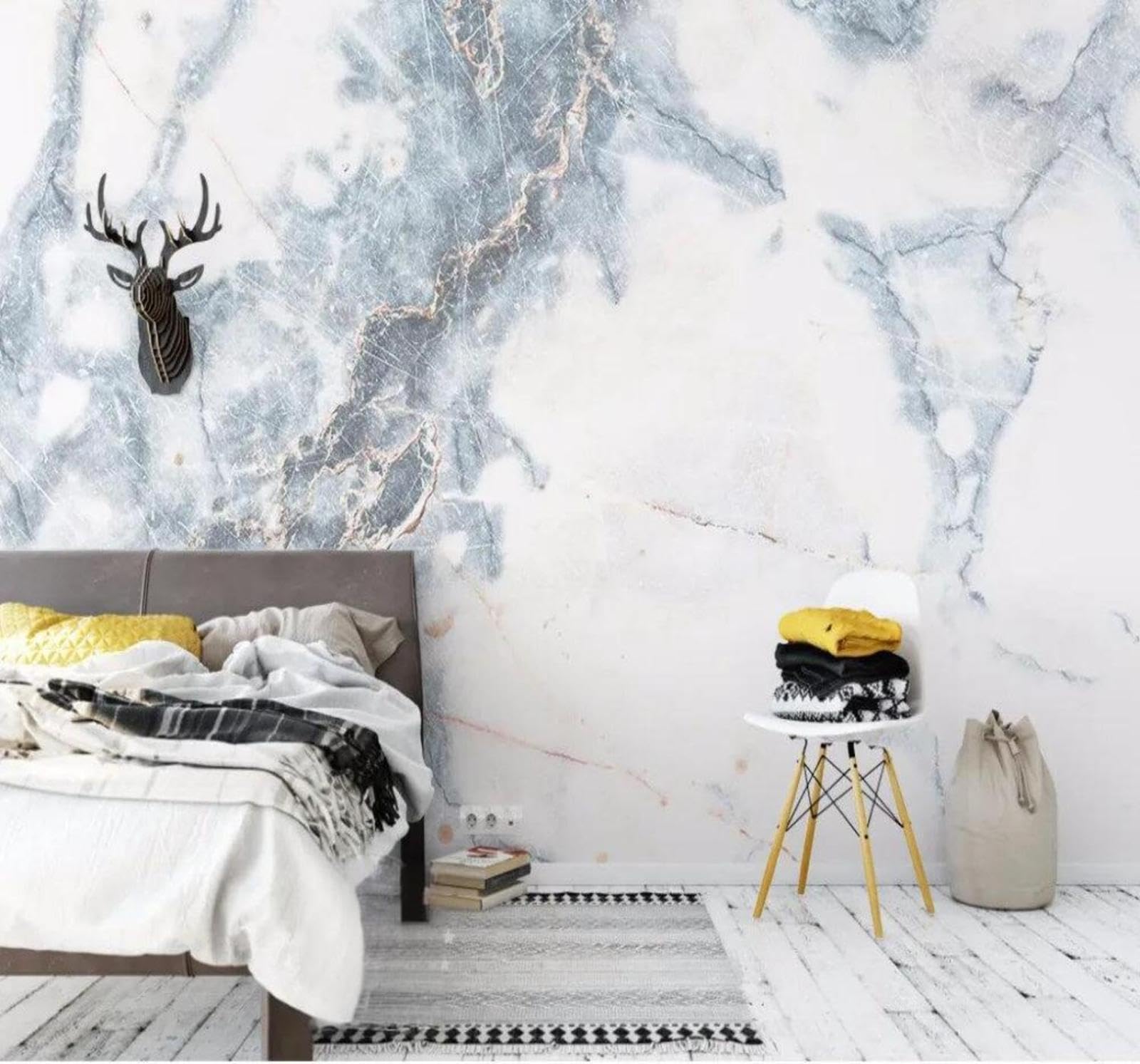 Abstract Luxury Stripes Marble Effect Texture 3D Wallpaper Easy Install Feature Office Living Room Sofa Bedroom TV Background Wall Decoration-250cm×170cm