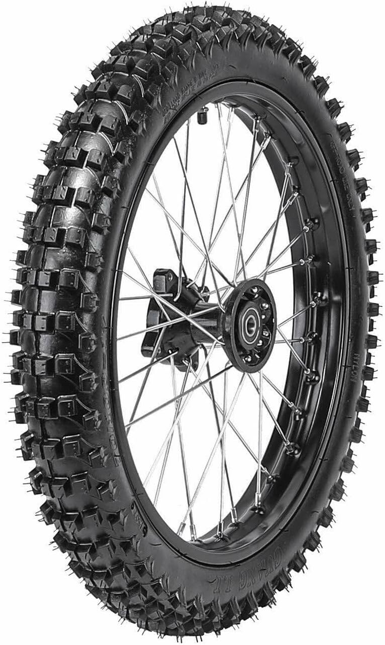 Complete Front End Assembly for Pit Bike: 70/100-17 Wheel, Tire, Disc Brake & Forks Triple | Compatible with CRF70, CRF110 & 125cc Dirt Bikes | Ready-to-Install Kit