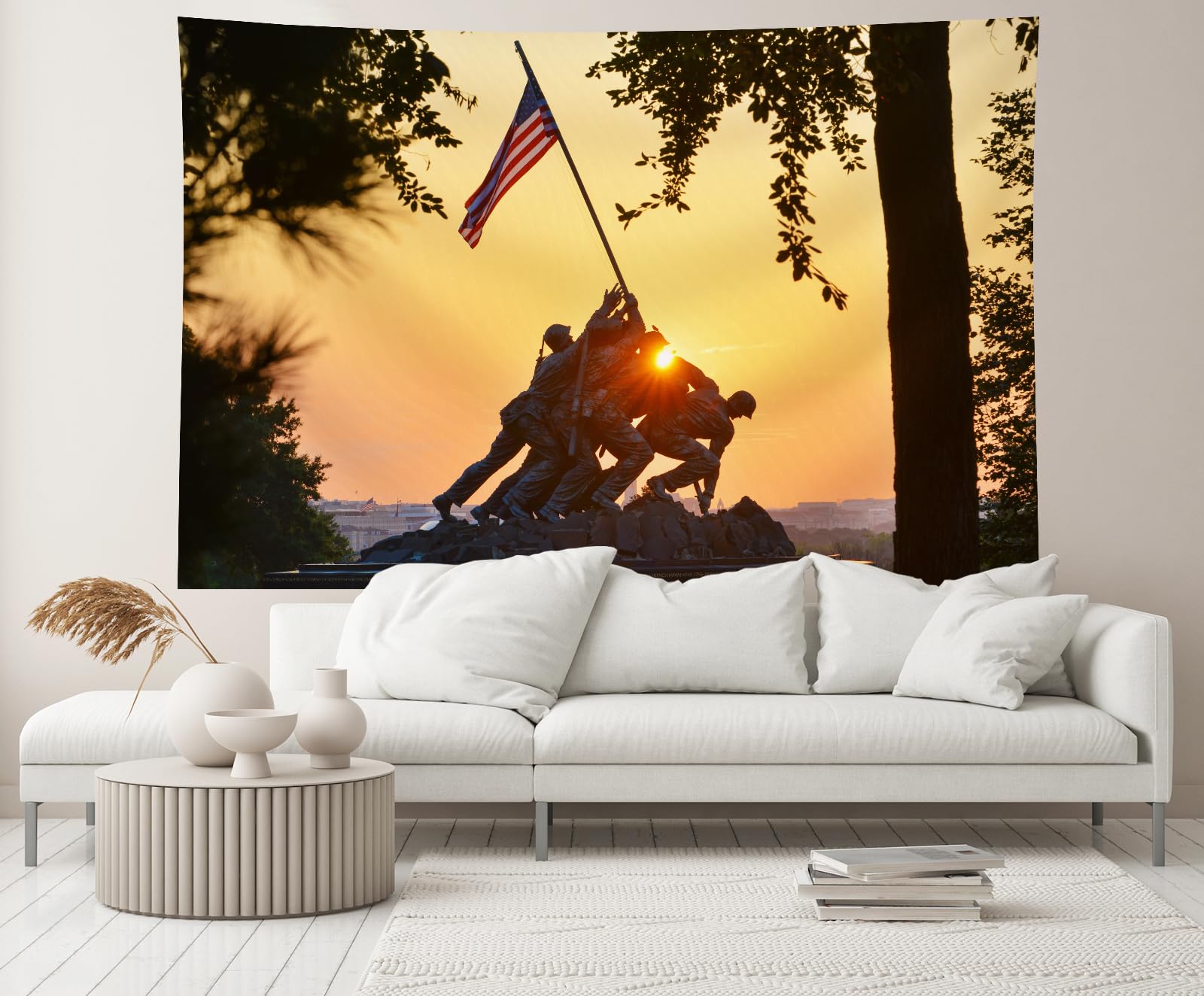 USS Kittle Bark CV-61 木製壁飾り Amazon.com: CHNYWORK 5x3ft Iwo Jima Memorial Backdrop Washington