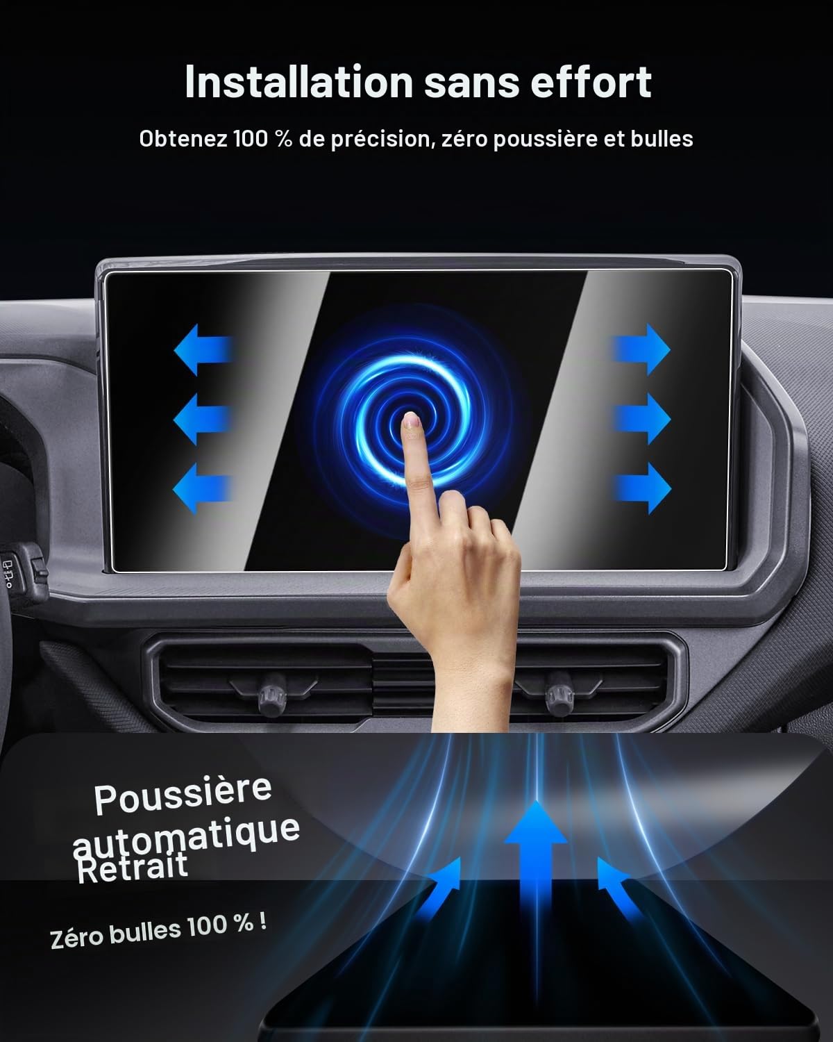 SHAOHAO [ Lot de 3 Films de Protection d'écran en Verre trempé compatibles avec Audi A6 C8/4K & A7 4K8 & Q7 & Q8 2019-2023 2024 (Navigation + système de Divertissement arrière)