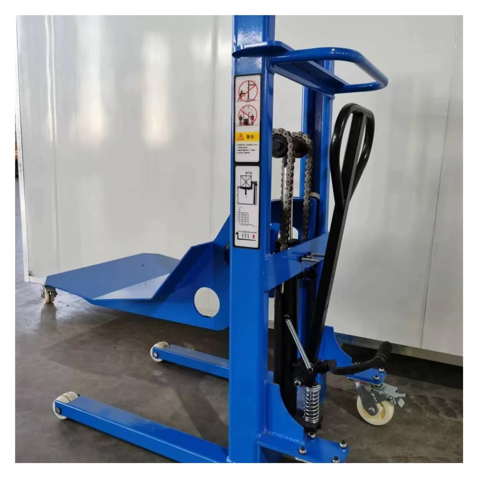 Transpallet Carrello elevatore idraulico con ruote frenanti for la movimentazione di materiali all'interno dello stabilimento