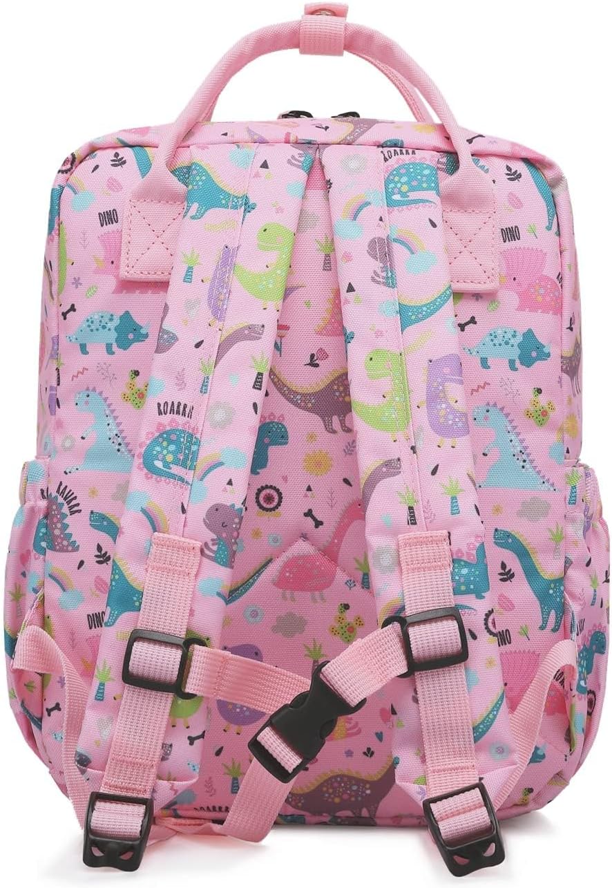 Cute Preschool Backpack Toddler School Book Bag for Girls Boys Kids Kindergarten Nursery Travel Bag with Chest Strap(12inch, Pink Dinosaur) - Image 7