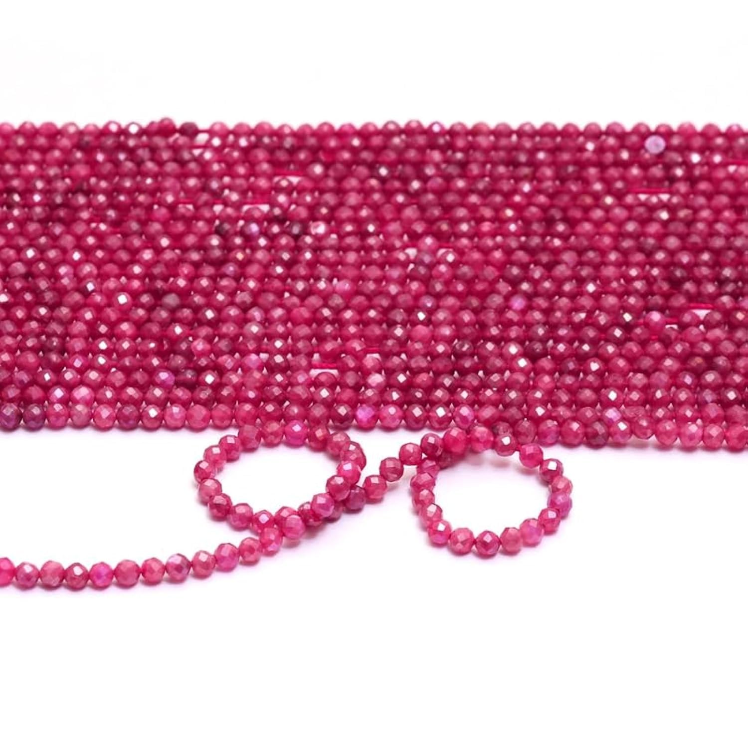 Micro perles pierre de lune rose naturelle pour création bijoux bohèmes