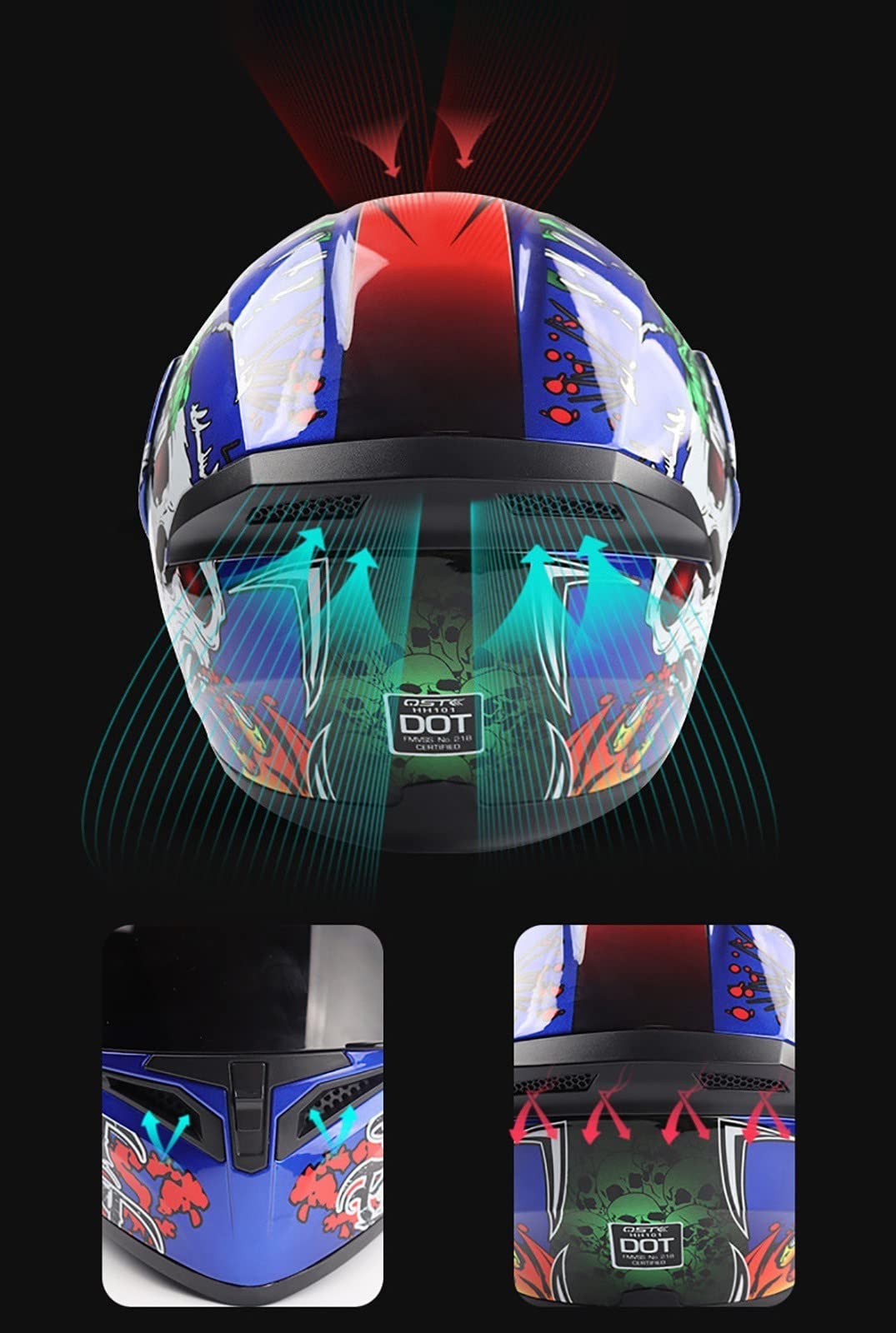 HZIH Casco De Moto Modular + Casco Abatible Integrado Bluetooth con Micrófono Incorporado Cascos Integrales Visera Doble Dot/ECE Homologado para Adultos Mujeres Y Hombres C,3XL=65-66cm