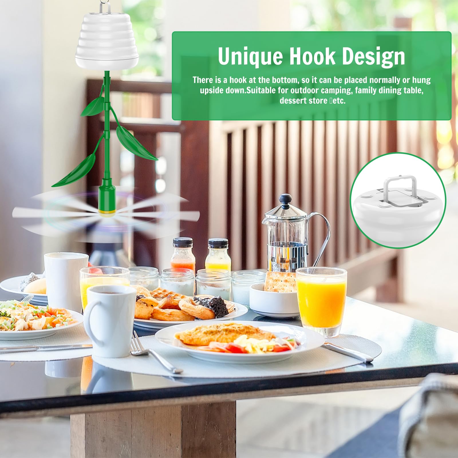 3pcs Ventilateur Anti-Mouches Intérieur Extérieur Moustique/Mouche