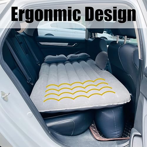 Miniatura 5 de Umbrauto 68.89 pulgadas de largo x 51.18 pulgadas de ancho x 7.08 pulgadas, colchón de aire para automóvil, portátil y fácil almacenamiento