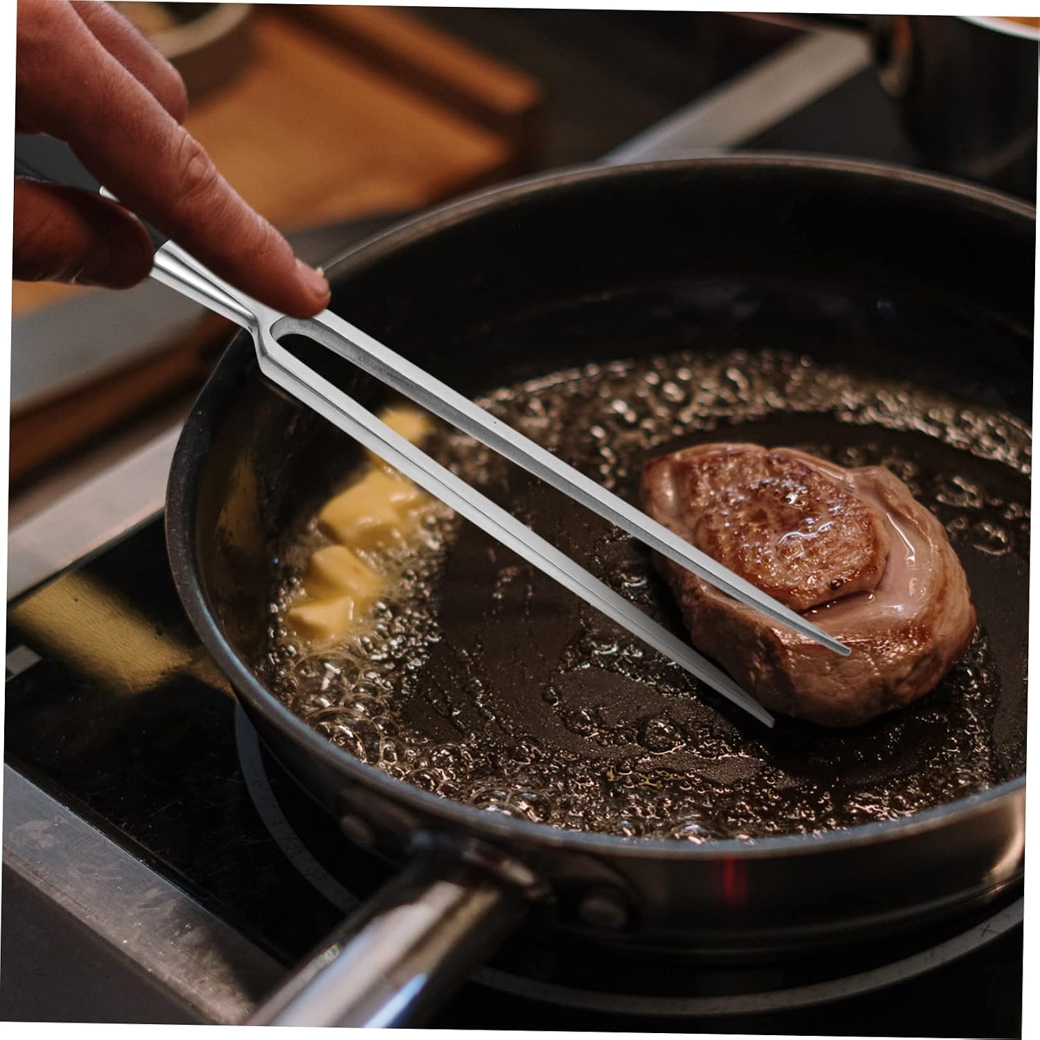 Meat Carving Fork Stainless Steel Serving Fork for Hotel Picnic