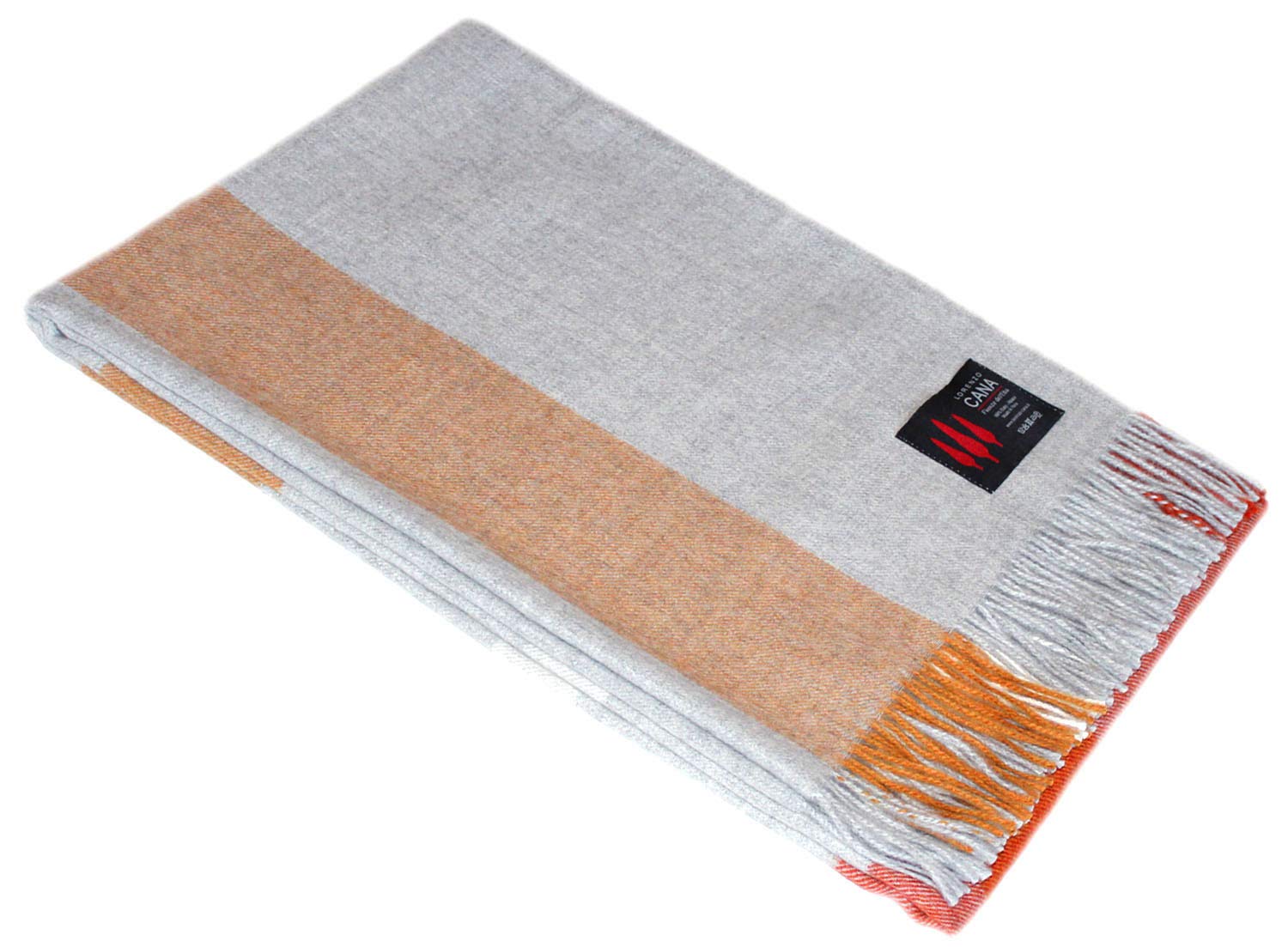 Sjaal blauw grijs met strepen | 100% baby alpacawol
